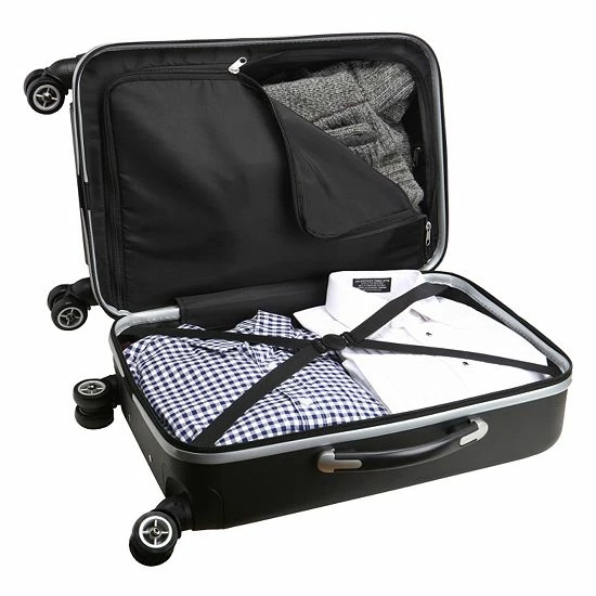 Denco Los Angeles Clippers 19 1/2-in. Hardside Spinner Carry-On Silver 4 Denco Los Angeles Clippers 19 1/2-in. Hardside Spinner Carry-On Silver - Image 2
