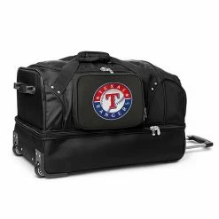 Denco Texas Rangers 27-in. Wheeled Drop-Bottom Duffel Bag