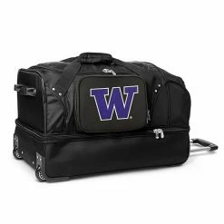 Denco Washington Huskies 27-Inch Rolling Duffel Bag