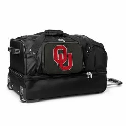 Denco Oklahoma Sooners 27-Inch Rolling Duffel Bag