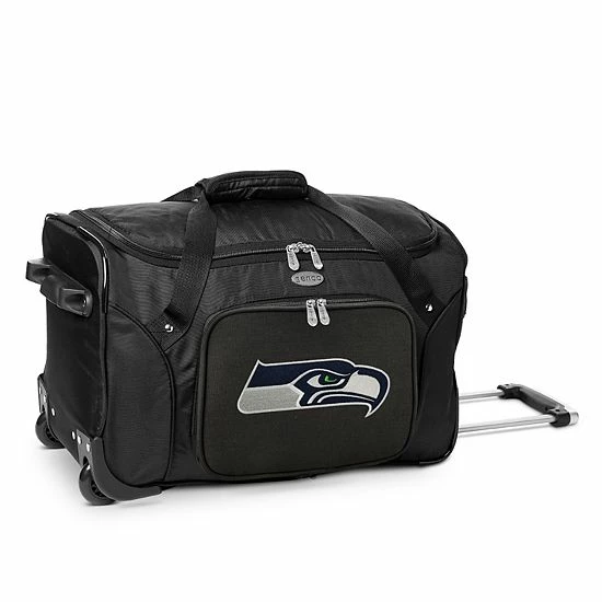 Denco Seattle Seahawks 22-Inch Wheeled Duffel Bag 3 Denco Seattle Seahawks 22-Inch Wheeled Duffel Bag