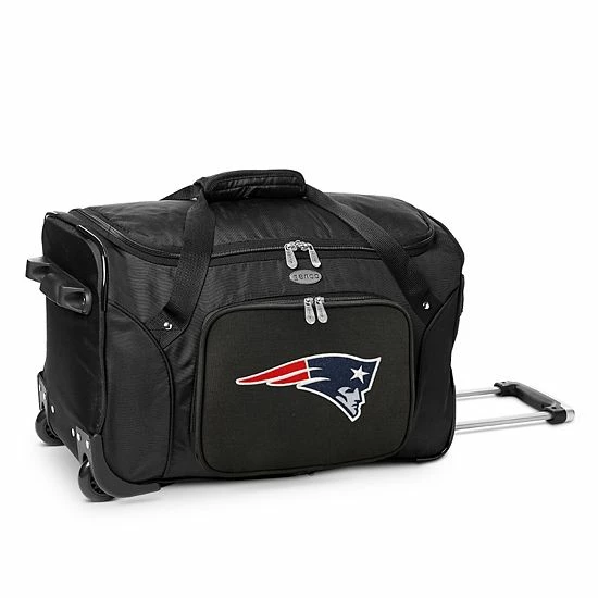 Denco New England Patriots 22-Inch Wheeled Duffel Bag 3 Denco New England Patriots 22-Inch Wheeled Duffel Bag