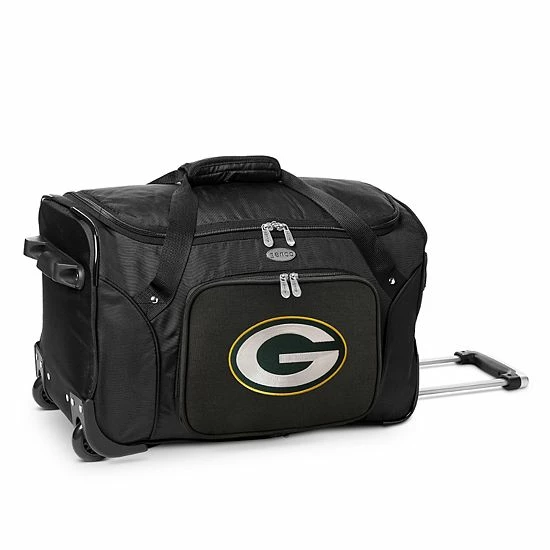 Denco Green Bay Packers 22-Inch Wheeled Duffel Bag 3 Denco Green Bay Packers 22-Inch Wheeled Duffel Bag
