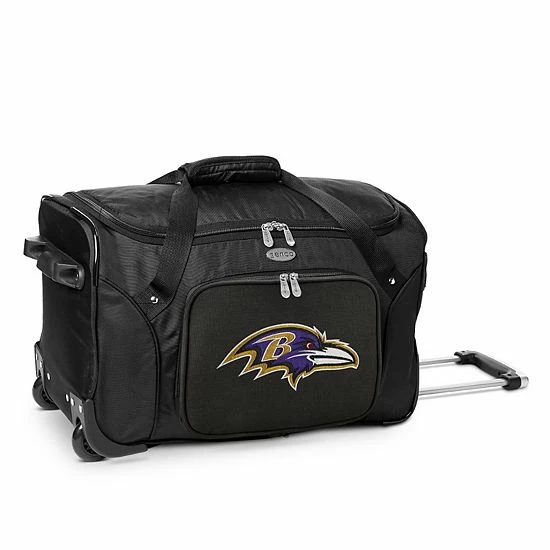 Denco Baltimore Ravens 22-Inch Wheeled Duffel Bag 3 Denco Baltimore Ravens 22-Inch Wheeled Duffel Bag