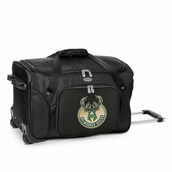 Denco Milwaukee Bucks 22-Inch Wheeled Duffel Bag 3 Denco Milwaukee Bucks 22-Inch Wheeled Duffel Bag