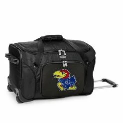 Denco Kansas Jayhawks 22-Inch Wheeled Duffel Bag