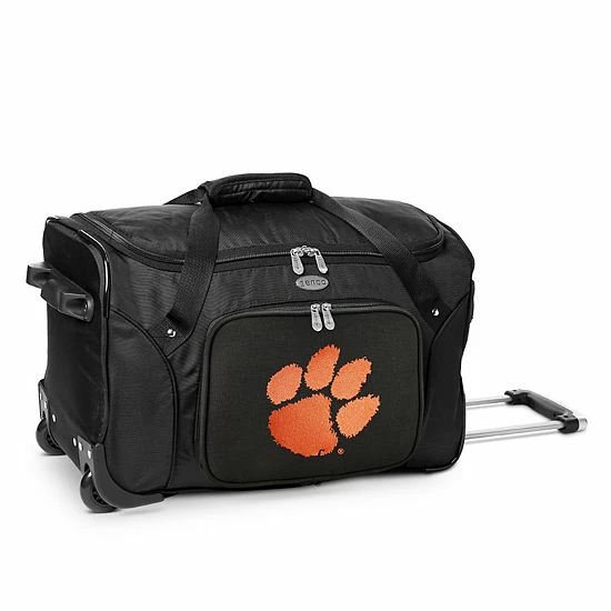 Denco Clemson Tigers 22-Inch Wheeled Duffel Bag 3 Denco Clemson Tigers 22-Inch Wheeled Duffel Bag