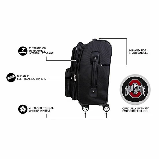 Denco Los Angeles Kings 20-in. Expandable Spinner Carry-On 9 Denco Los Angeles Kings 20-in. Expandable Spinner Carry-On - Image 7