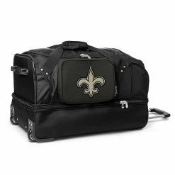 Denco New Orleans Saints 27-in. Wheeled Drop-Bottom Duffel Bag