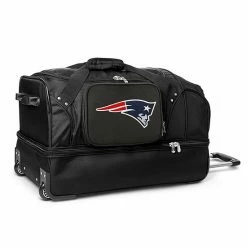 Denco New England Patriots 27-in. Wheeled Drop-Bottom Duffel Bag