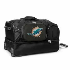 Denco Miami Dolphins 27-in. Wheeled Drop-Bottom Duffel Bag